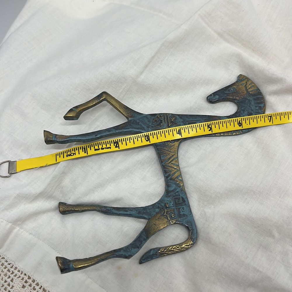 Brass Patina Greek Horse Figure - Picture 7 of 7